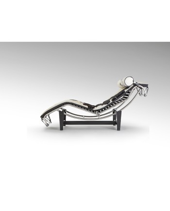 LECO- CHAISE LONGUE - PIEL VACA BCO.NEGR